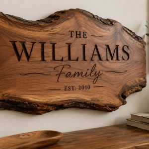 Ambrosia Maple Live Edge Address Sign