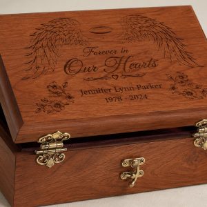 Classic Walnut Portrait Memorial Box