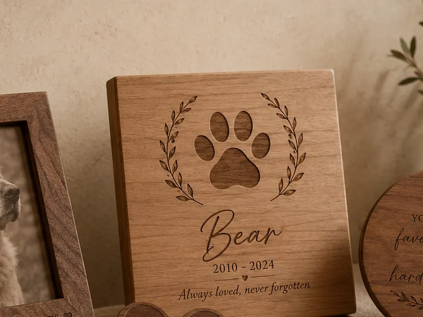 Paw Print Memorial Plaque