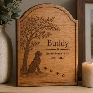 Paw Print Pet Memorial Plaque