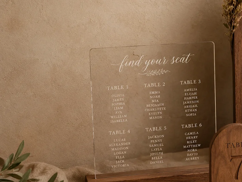 Wedding Table Number Set